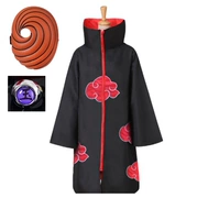 Áo choàng Naruto tổ chức Akatsuki áo gió Sasuke Itachi Obito mặt nạ cospliay anime quần áo hai chiều