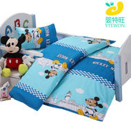 Mẫu giáo chăn ba mảnh bông lõi quilt có thể tháo rời trẻ em nap trường bộ đồ giường bé sáu bộ