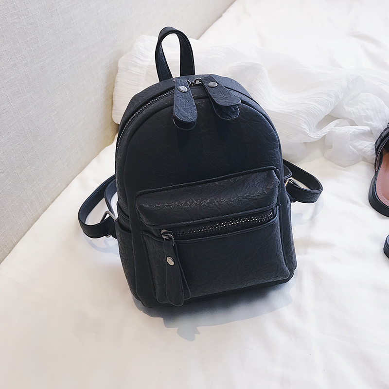 BlackBackpack female Bag 2021 new pattern Hot money tide personality Versatile Retro ma'am knapsack fashion Mini