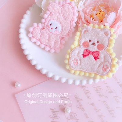 taobao agent Badge, brooch, accessory, with little bears, Lolita style