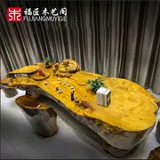 Jinsi Nanmu rắn gốc gỗ khắc bàn cà phê nhà khắc bàn trà tự nhiên đơn giản hiện đại gỗ hồng mộc kungfu trà bàn trà - Các món ăn khao khát gốc