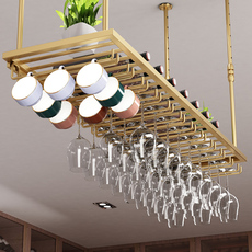 Подставка для вина 1多功能纳米金悬挂创意马克杯架红酒杯架倒挂酒吧家用红酒杯架