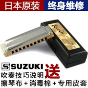 SUZUKI M-20 Suzuki ten 10 lỗ manji hòa tấu cho người mới bắt đầu blues blues siêu thổi M20 nhạc cụ - Nhạc cụ phương Tây
