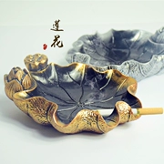 Vintage Lotus Ashtray Thời trang Sáng tạo Phòng khách Bàn làm việc Thủ công Trang trí Bạn trai Cá tính Quà tặng - Trang trí nội thất