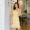 Mùa hè 2019 phiên bản Hàn Quốc mới của tay áo kèn xù một từ váy kẻ sọc kẻ sọc váy đầm xòe nữ - A-Line Váy
