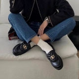 Лоферы, обувь, туфли на платформе для кожаной обуви, в стиле Шанель, 2023 года, из натуральной кожи