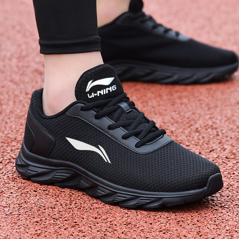Ln999 All Blackquality goods Li Ning official website Men's Shoes 2021 new pattern summer Breathable mesh gym shoes light Deodorization Running shoes Net shoes