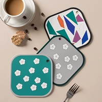 Простая геометрическая противоожоговая подушка, теплоизоляционная подушка, коврик для стола, силиконовый противоожоговый домашний коврик для стола, коврик для мытья посуды, коврик для миски, подставка