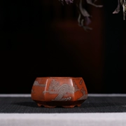 Tinh tế cát màu tím chậu hoa nhỏ Cộng Hòa của Trung Quốc handmade chậu hoa bộ sưu tập đồ cổ bùn màu tím sơn chậu hoa đặc biệt cung cấp