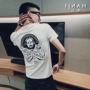 Mùa hè mới 2019 người xã hội tinh thần anh chàng áo thun ngắn tay phiên bản Hàn Quốc của xu hướng quần áo nửa tay thương hiệu quần áo nam - Áo phông ngắn áo thun gucci