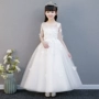 Girls Wedding Children Baby Birthday Dress Dress Snow White Váy Hoa Girl Piano Host Dress Dress - Váy trẻ em quần áo trẻ em cao cấp