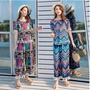 Kích thước lớn mới thời trang bông lụa phù hợp với nữ mùa hè hai mảnh bông có thể được đeo bên ngoài bông bộ đồ ngủ người lớn lụa bộ dài tay 