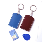 Handmade da mini kiểm soát truy cập thẻ đặt chữ da khóa chìa khóa kiểm soát truy cập thẻ thang máy thẻ siêu mỏng - Hộp đựng thẻ