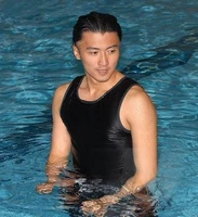 Áo tắm nam skinny đen mới - Nam bơi đầm mua quần bơi nam