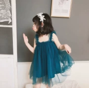 Cô gái treo váy mùa hè 2019 quần áo trẻ em Hàn Quốc Váy trẻ em phồng váy công chúa dây đeo váy - Váy