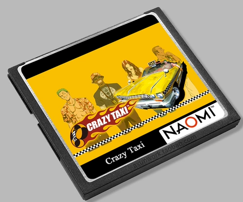 «Сумасшедшее такси -критическое такси» Аркадный подложка Ega Naomi Game Cf Card [рулевое колесо]