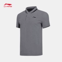 Li Ning nam Cotton Ve áo tay ngắn Áo thun thể thao POLO Áo sơ mi hàng đầu Mới APLN051 Chính hãng Fake One Mất mười áo polo đen