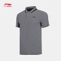 Li Ning nam Cotton Ve áo tay ngắn Áo thun thể thao POLO Áo sơ mi hàng đầu Mới APLN051 Chính hãng Fake One Mất mười áo polo đen