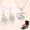 999 foot silver necklace+earrings (white) 011