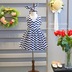 2018 mùa hè trẻ em mới của cô gái quần áo Hàn Quốc phiên bản của V-Cổ sọc váy trở lại bow dress gửi vành đai Váy