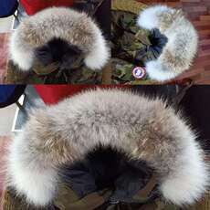 меховой воротник 大鹅羽绒服毛领单卖加拿大郊狼毛领订制更换飞行员08远征郊狼毛领