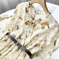 Тонкая юбка, шифоновая рубашка, платье, коллекция 2021, осенняя, цветочный принт