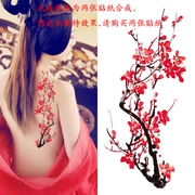Không thấm nước nữ dài hạn màu nước mận đỏ Trung Quốc sơn studio ảnh body painting ngực đùi nhãn dán hình xăm