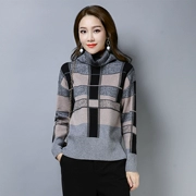 Thời trang Hàn Quốc mùa đông mới áo thun cọc cọc cổ áo kích thước lớn thả lỏng áo sơ mi dài tay áo len - Áo len thể thao / dòng may