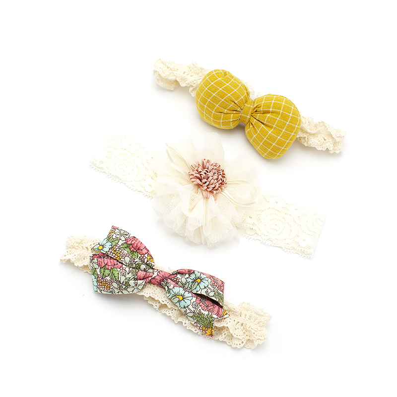 Lattice NEP Series (3 Pack)3 strip Gift set  Korean version Baby girl lovely princess an crown Hair band children Hair accessories newborn baby hair hoop