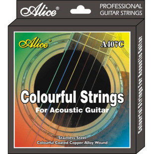 Original Authentic Alice Alice Color Piano Strings Folk Wooden Guitar Strings A407c Piano String 011 Set String