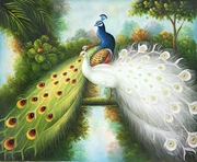 Tô Châu thêu DIY bộ bức tranh mới bắt đầu vài trắng Peacock Peacock sơn tim 73 * 60 bức tranh thêu tay - Bộ dụng cụ thêu