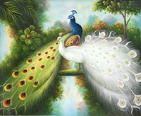 Tô Châu thêu DIY bộ bức tranh mới bắt đầu vài trắng Peacock Peacock sơn tim 73 * 60 bức tranh thêu tay - Bộ dụng cụ thêu tranh thêu tứ quý