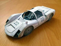 Full 68 vận chuyển Xe thể thao Porsche 906 mô hình giấy thủ công 3D ba chiều DIY với mô tả giấy không thành phẩm mô hình giấy anime