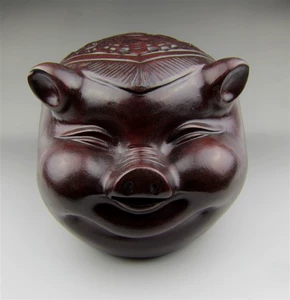 Yixing Zisha Pot Sculpture Tea Pet Crafts Savings Tank Pig Bab