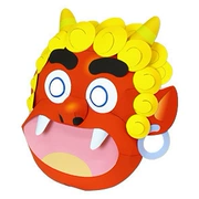 Mô hình giấy thủ công 3D DIY Nhật Bản Lễ hội mặt nạ ba chiều Mặt nạ đỏ Smile Ghost Mô tả giấy - Mô hình giấy