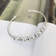 Hàn Quốc Nine Transit Pearl Silver Bell Tua Bracelet Vòng tay may mắn Phụ nữ Vòng tay khí chất hoang dã vòng gỗ huyết rồng Vòng đeo tay Cuff