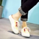 2018 Hàn Quốc phiên bản của mùa hè mới nửa giày vải giày của phụ nữ phù hợp với màu sắc hoang dã giản dị không có gót thoáng khí sinh viên dép đi trong nhà