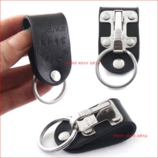 Брелок 精品钥匙扣 男士博友真皮不锈钢钥匙扣 真皮腰挂扣钥匙挂扣 Bo Friends