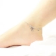 S925 sterling bạc vòng chân nữ phiên bản Hàn Quốc đơn giản tinh tế vận chuyển hoang dã hạt chân chuông chuông mặt dây chuyền quà tặng bạn gái - Vòng chân