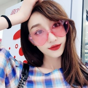 Thời trang Hàn Quốc tươi trong suốt tình yêu kính râm hình trái tim nữ nữ thủy thủ dễ thương 2018 mới kính râm lớn