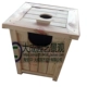 Sân ngoài trời đồ nội thất sáng tạo carbonized gỗ bảo quản gỗ thùng đơn thùng rác thùng rác có thể đậu thùng rác phong cảnh