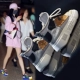Mùa hè giày cao phụ nữ 2018 new street dance hip hop Hàn Quốc phiên bản của vớ thở giày thể thao giải trí Paladin giày của phụ nữ Giày cao gót