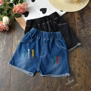2018 mùa hè mới cô gái quần short denim mặc quần áo trẻ em trong trẻ em trẻ em Hàn Quốc cô gái bé gái nóng quần