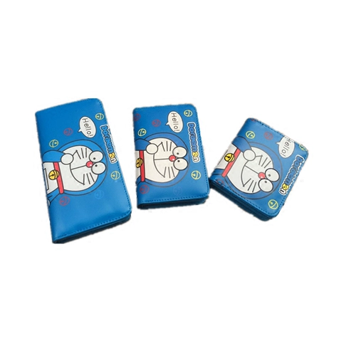 Doraemon Ding Ding Cat Cart Card кошелек аниме милые мужчины и женская молния длинная короткая студентка детей дети дети дети дети