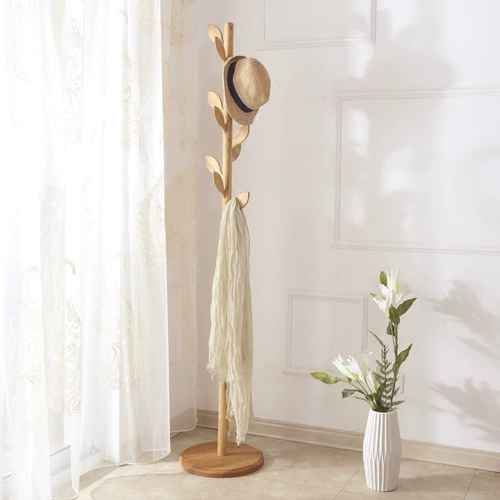 Дубовая вешалка из натурального дерева, скандинавский стиль