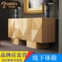 Nội thất nhà thiết kế Ý có rãnh tủ hiện đại sau tủ truyền hình Hồng Kông sofa phòng khách