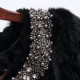 Fur coat trong đoạn dài 2017 new rabbit tóc nữ mô hình vòng cổ lông mùa đông khuyến mãi giải phóng mặt bằng 7 Faux Fur