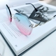 Hàn quốc phiên bản của tinh thể cắt trong suốt biển phim kính mát nữ thời trang đa giác UV sunglasses gradient kính Kính râm