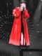 Huachen Yuhuahua ca sĩ với cùng một đoạn trùm đầu dài trench coat mùa hè mới lỏng hoang dã nam giới và phụ nữ áo khoác mỏng