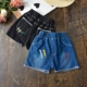 2018 mùa hè mới cô gái quần short denim mặc quần áo trẻ em trong trẻ em trẻ em Hàn Quốc cô gái bé gái nóng quần Quần jean